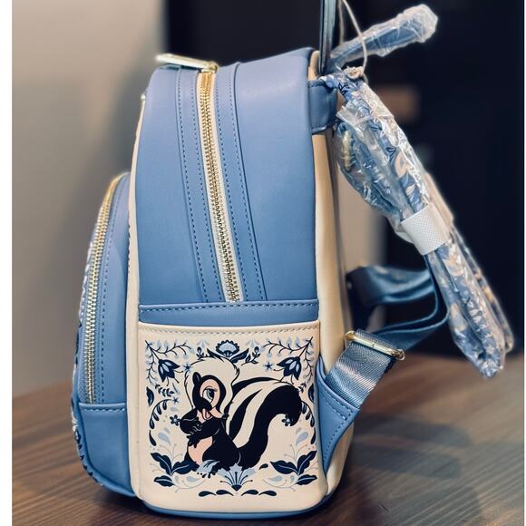 Loungefly Disney Bambi Floral Embroidered Mini Backpack Blue BoxLunch Exclusive main image 4